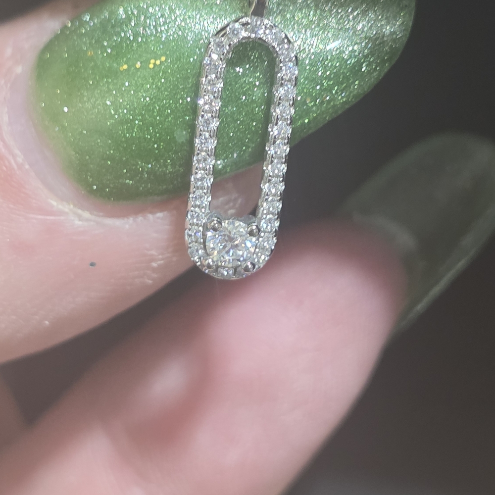 Moissanite Necklace .5 CT VVS D Color. 925 Sterling Silver